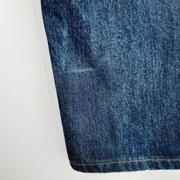 LANDS' END | Traditional Fit Comfort Waist Blue Jeans Men's Sz 36 Flawed - Picture 7 of 10